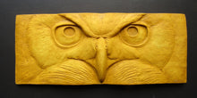 Load image into Gallery viewer, Great Horned Owl Portrait Relief Sculpture