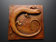 Load image into Gallery viewer, Skink Bas Relief Sculpture Wall Hanging Reptile Art