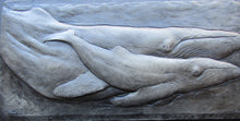 Load image into Gallery viewer, Mother and Calf Humpback Whale Concrete 12 x 6 Inch Sculpture Tile