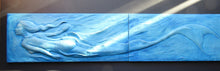 Load image into Gallery viewer, Mermaid Large Two Piece Concrete Art Tile Wall Sculpture
