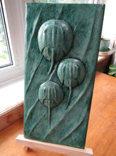 Load image into Gallery viewer, Horseshoe Crab Hand Made Concrete Sculpture Tile
