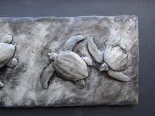 Load image into Gallery viewer, Leatherback Turtles Concrete Art Sculpture Tile

