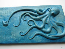 Load image into Gallery viewer, Octopus with Oyster  Concrete Hand Made Art Tile
