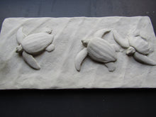 Load image into Gallery viewer, Leatherback Turtles Concrete Art Sculpture Tile
