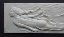 Load image into Gallery viewer, Mermaid Relief Sculpture Limited Edition One Piece Framed Art Tile
