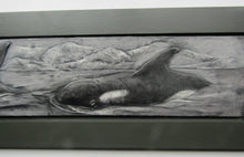 Load image into Gallery viewer, Orca Whales Framed Limited Edition Bas Relief Tile
