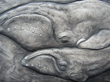 Load image into Gallery viewer, Right Whale Mother and Calf Bas Relief Wall Sculpture
