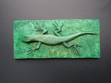 Load image into Gallery viewer, Skinny Lizard Bas Relief Wall Sculpture
