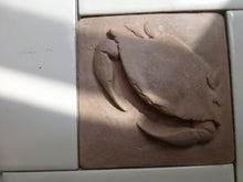 Load image into Gallery viewer, Blue Crab Cement Waterproof 4 x 4 Inch Artisan Tile
