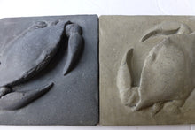 Load image into Gallery viewer, Blue Crab Cement Waterproof 4 x 4 Inch Artisan Tile
