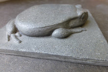 Load image into Gallery viewer, Tomato Frog Concrete Hand Made  Artisan Decorator Sculpture Tile
