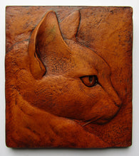 Load image into Gallery viewer, Rufus cat profile Egyptian Bastet Style  wall sculpture
