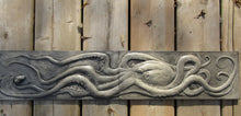 Load image into Gallery viewer, Octopus With Snail Large Hand Made Two Panel Concrete Tile

