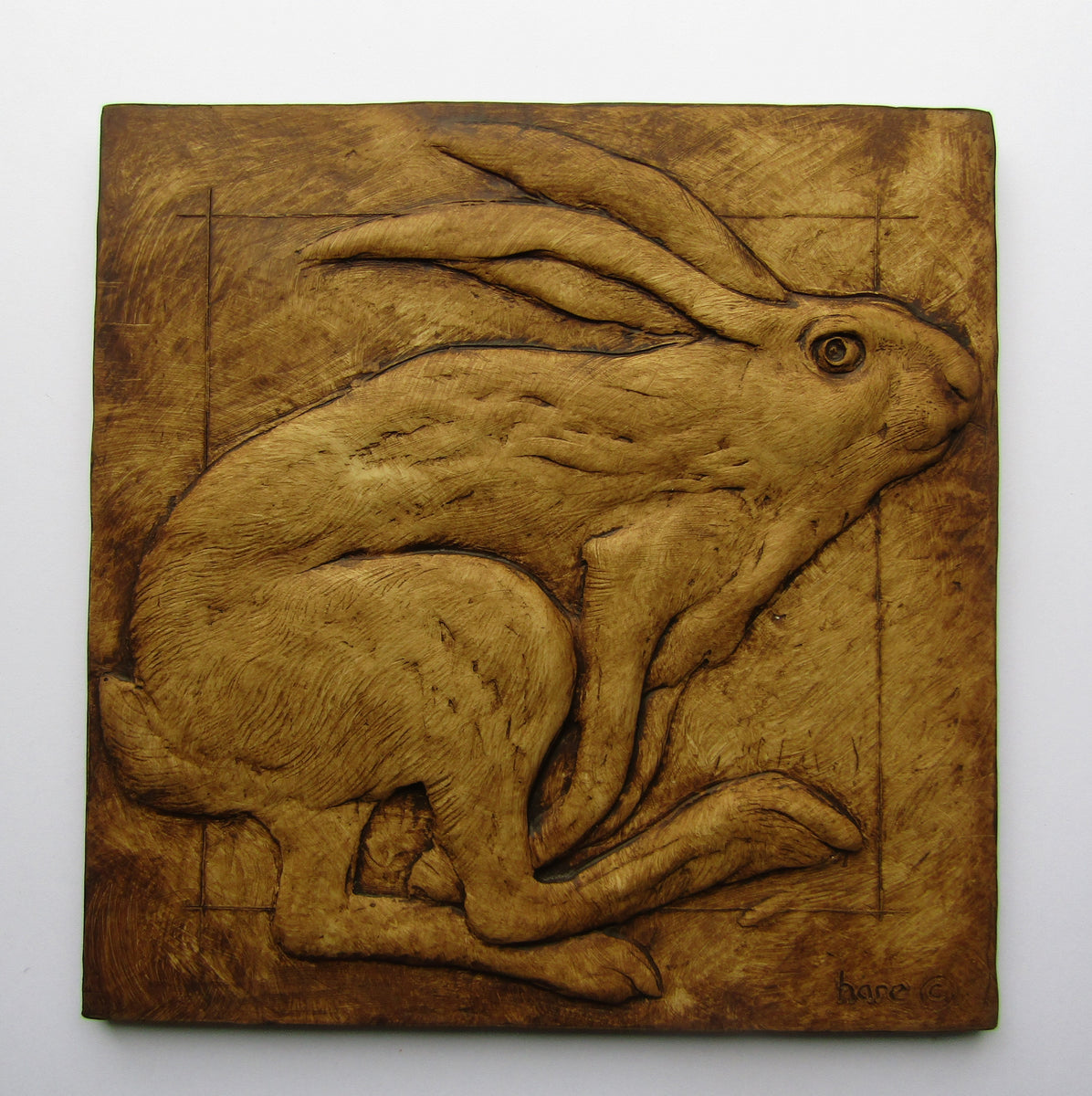 Running Rabbit Art Tile Wall Sculpture – Gordon Hare