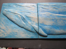 Load image into Gallery viewer, Blue Whale Concrete Sculpture Handmade Art Tile Limited Edition
